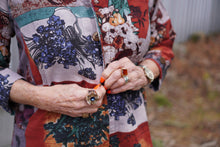 Load image into Gallery viewer, Van Gogh Inspired Bordeaux Orchid Jacket
